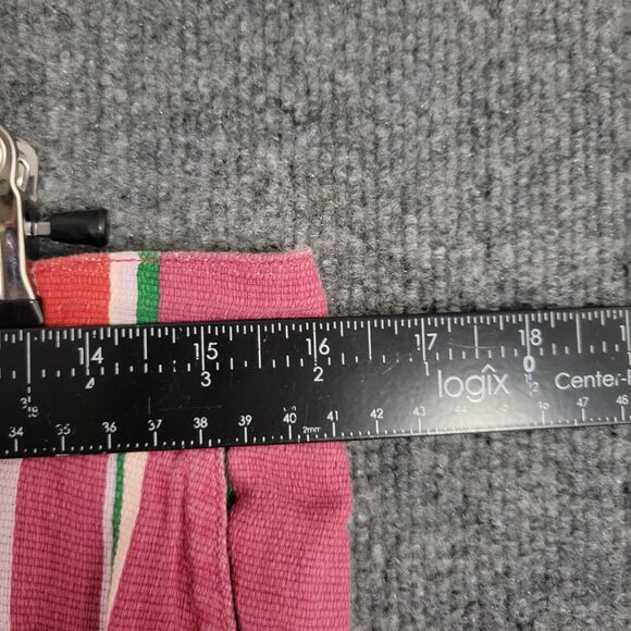 FREE PEOPLE La Paz Rainbow Pink Striped High Rise Cropped Flare Pants SIZE 10 - Picture 9 of 11